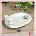 2015 Hot Sell Unique Shape Stoneware Ceramic Soap Dish For Home